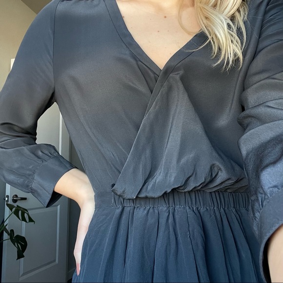 Madewell Silk Fuad Wrap Dress 0 - Picture 4 of 6